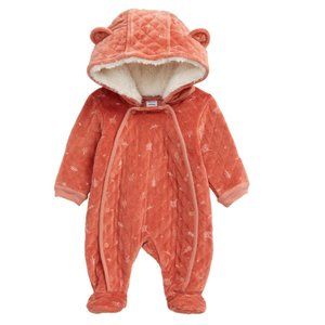 Newborn Velour Blush Bunting Snow Jacket